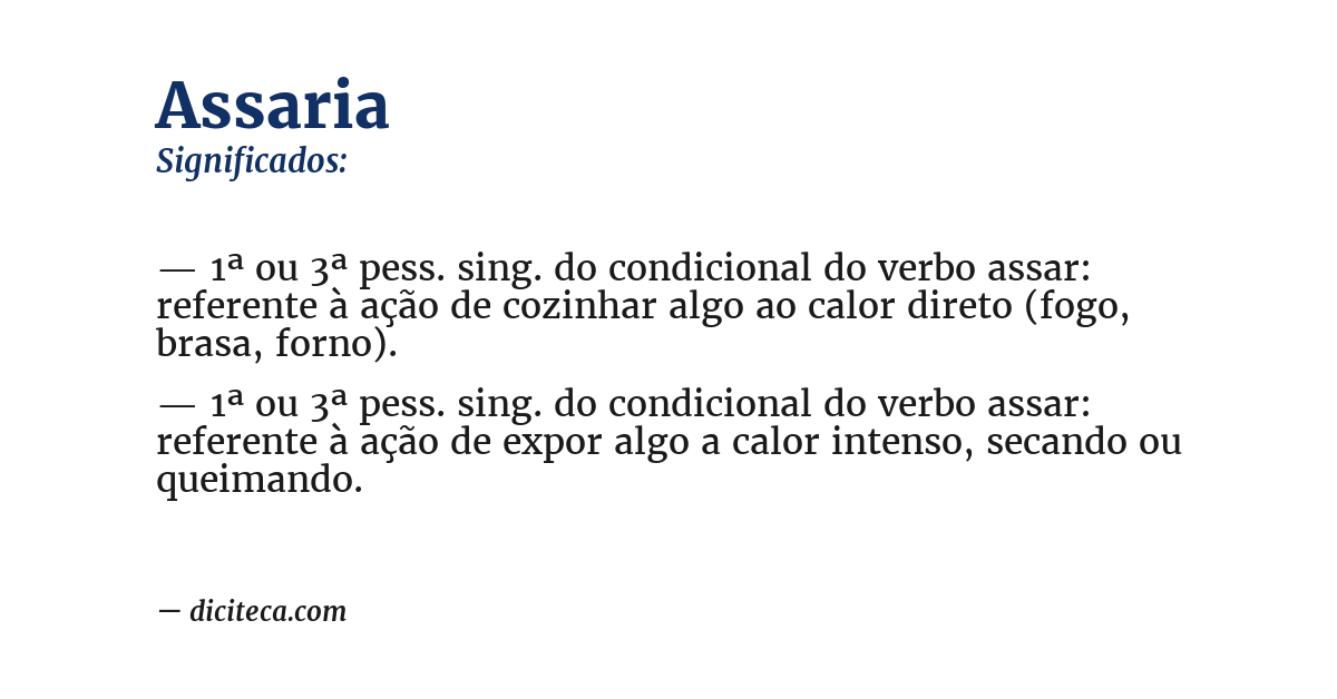 Significado de assaria