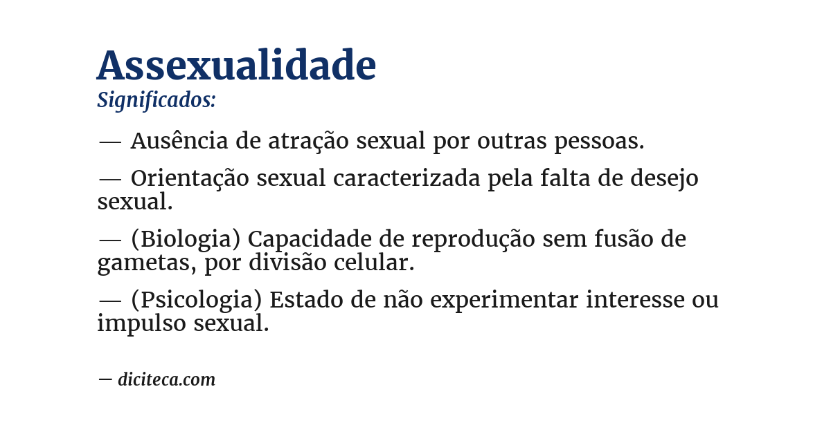 Significado de assexualidade