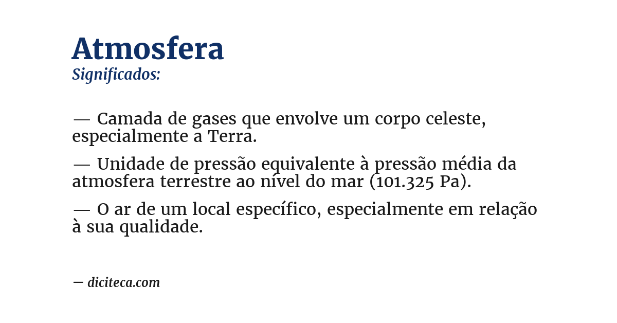Significado de atmosfera
