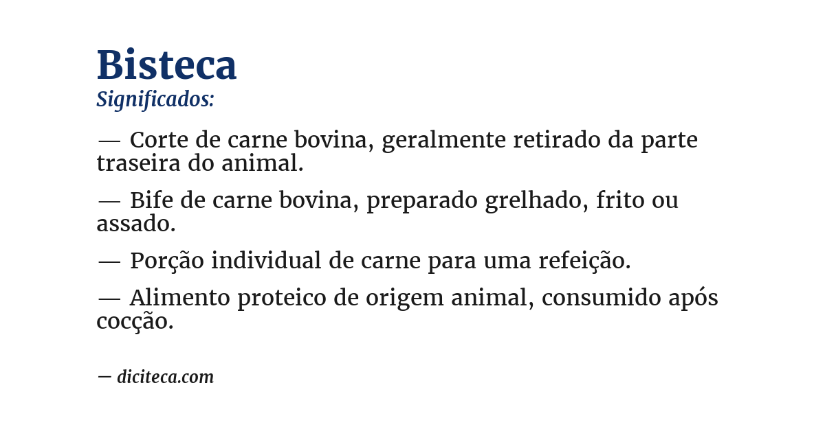 Significado de bisteca