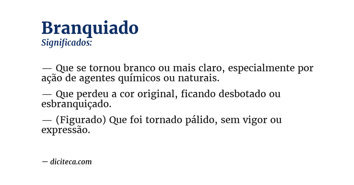 Significado de branquiado