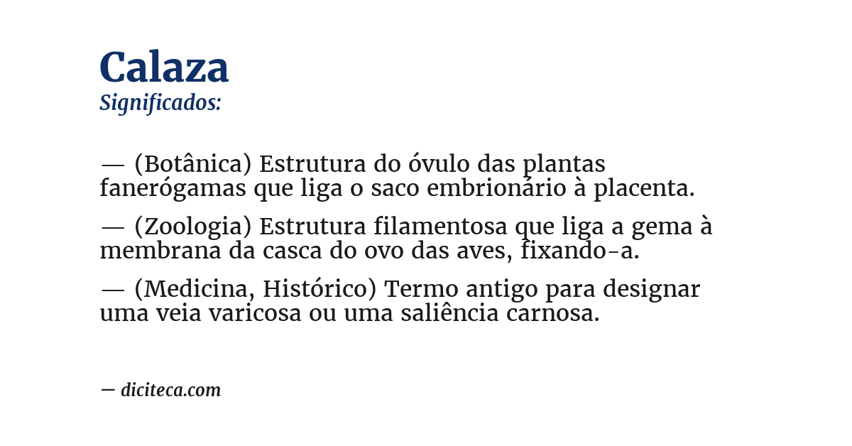 Significado de calaza