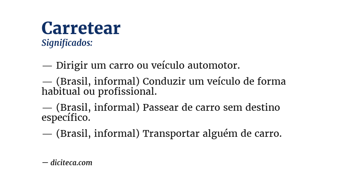 Significado de carretear