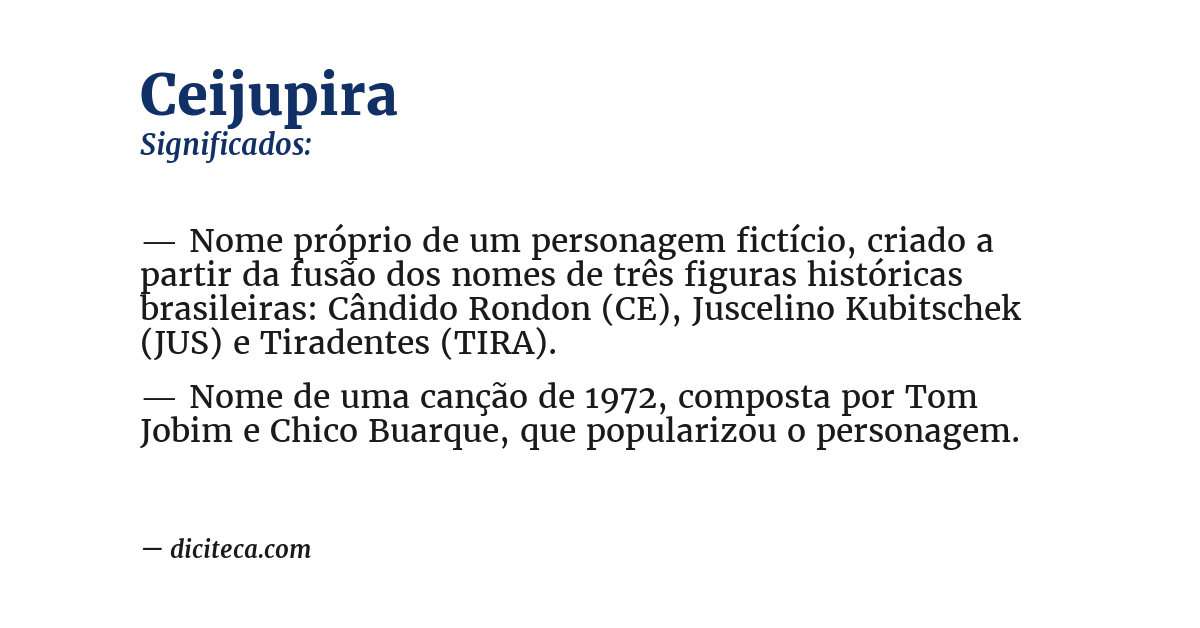 Significado de ceijupira