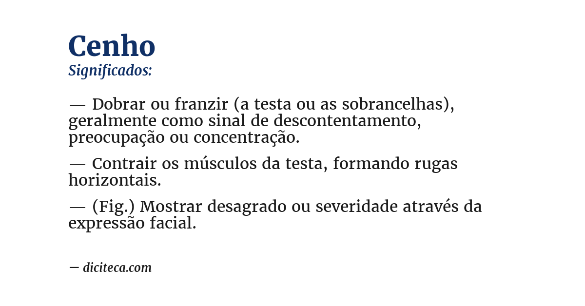 Significado de cenho