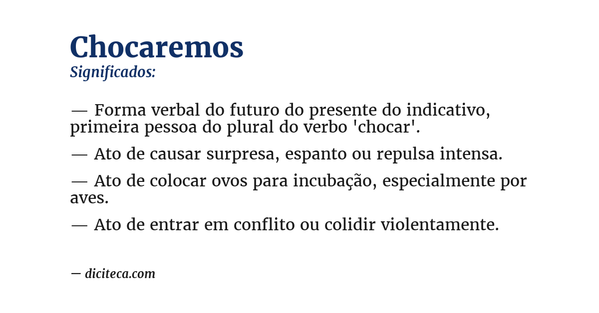 Significado de chocaremos