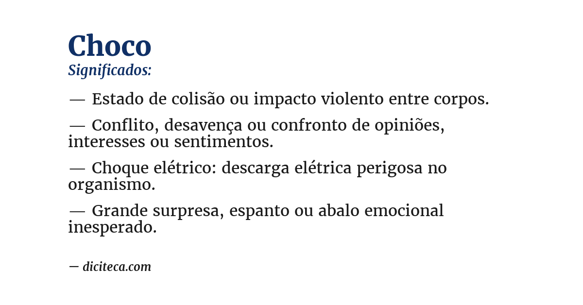 Significado de choco