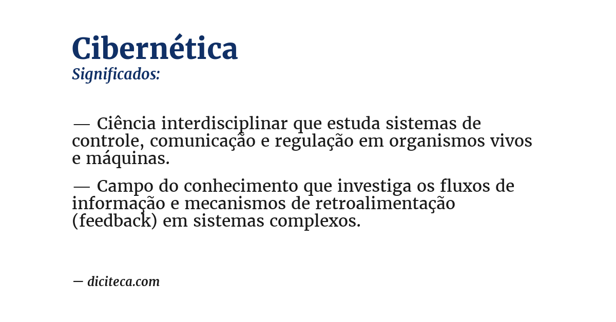 Significado de cibernética