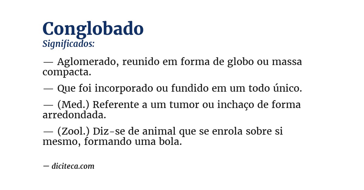 Significado de conglobado