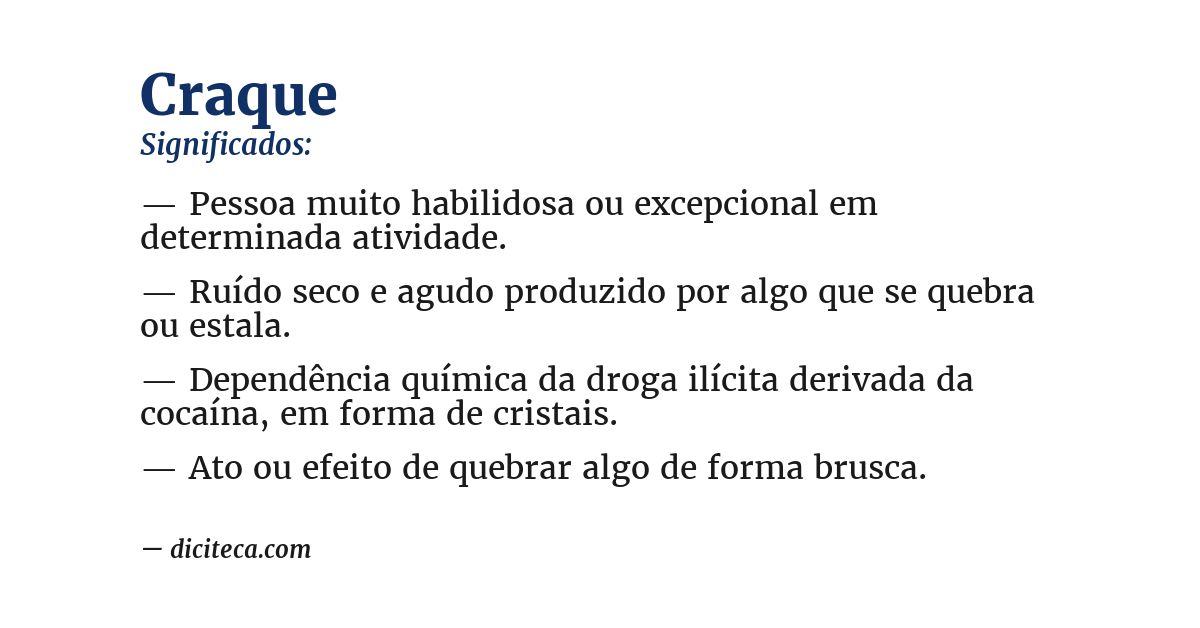 Significado de craque