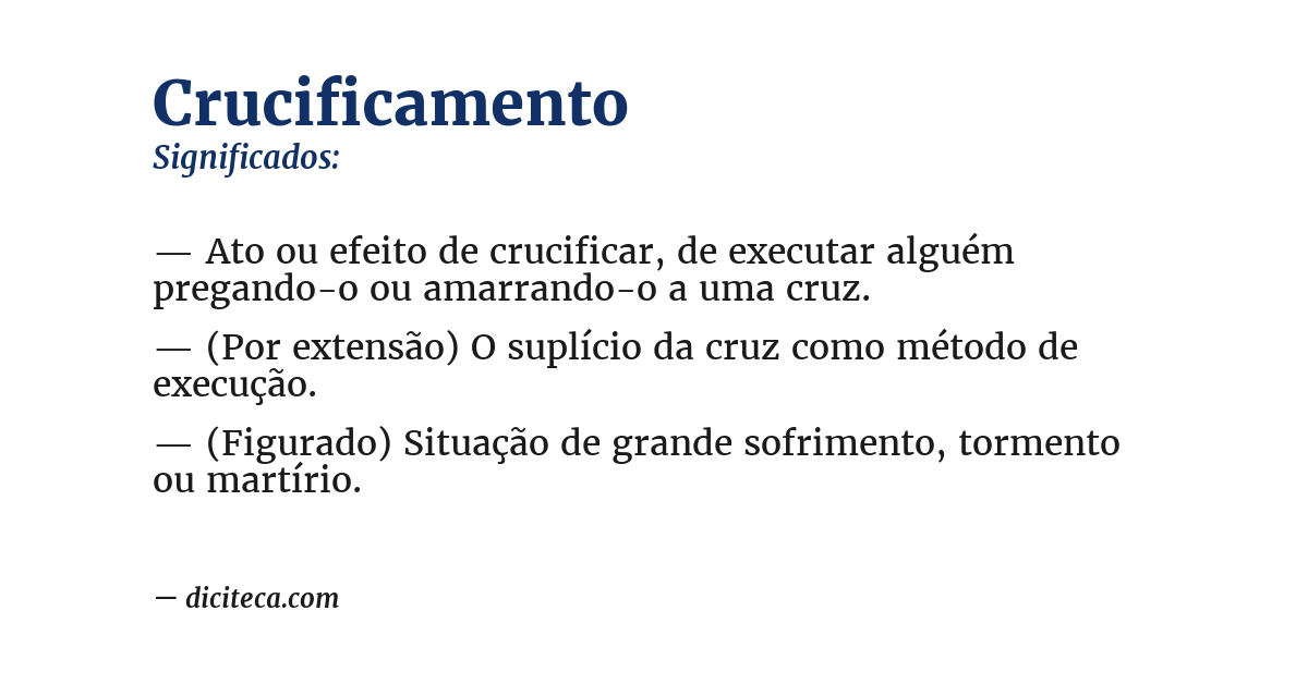 Significado de crucificamento