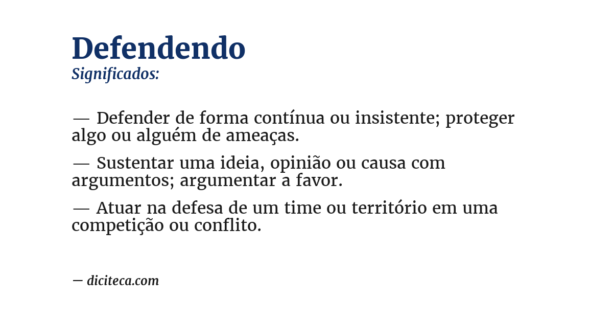 Significado de defendendo