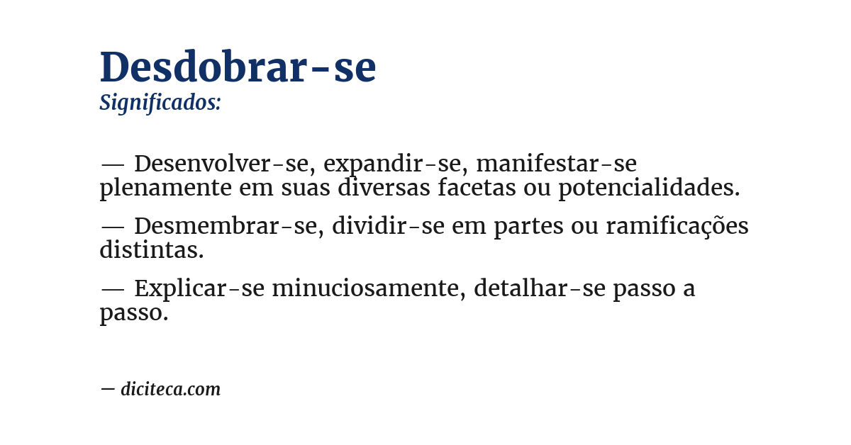 Significado de desdobrar-se