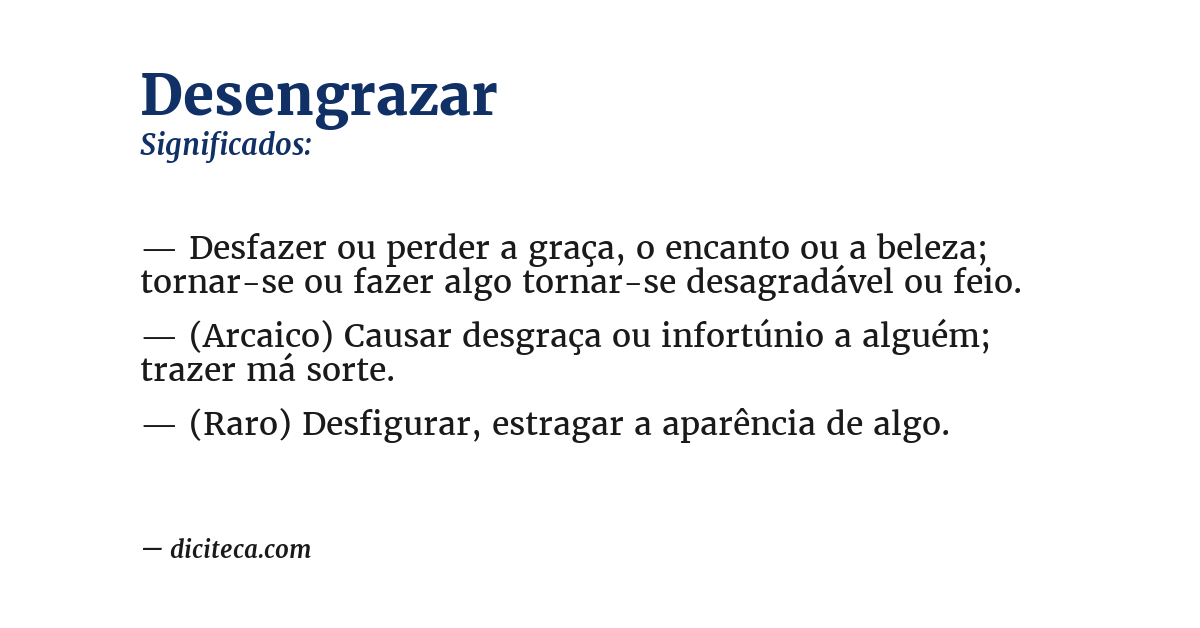 Significado de desengrazar