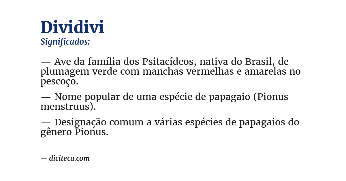 Significado de dividivi