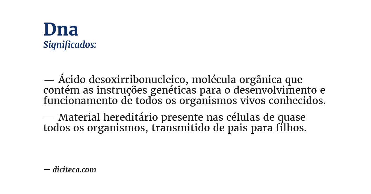 Significado de dna