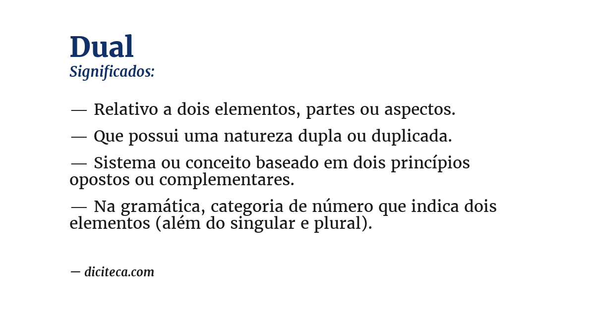 Significado de dual