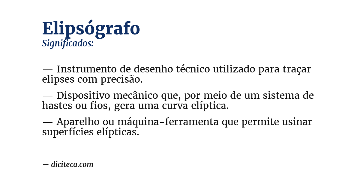 Significado de elipsógrafo