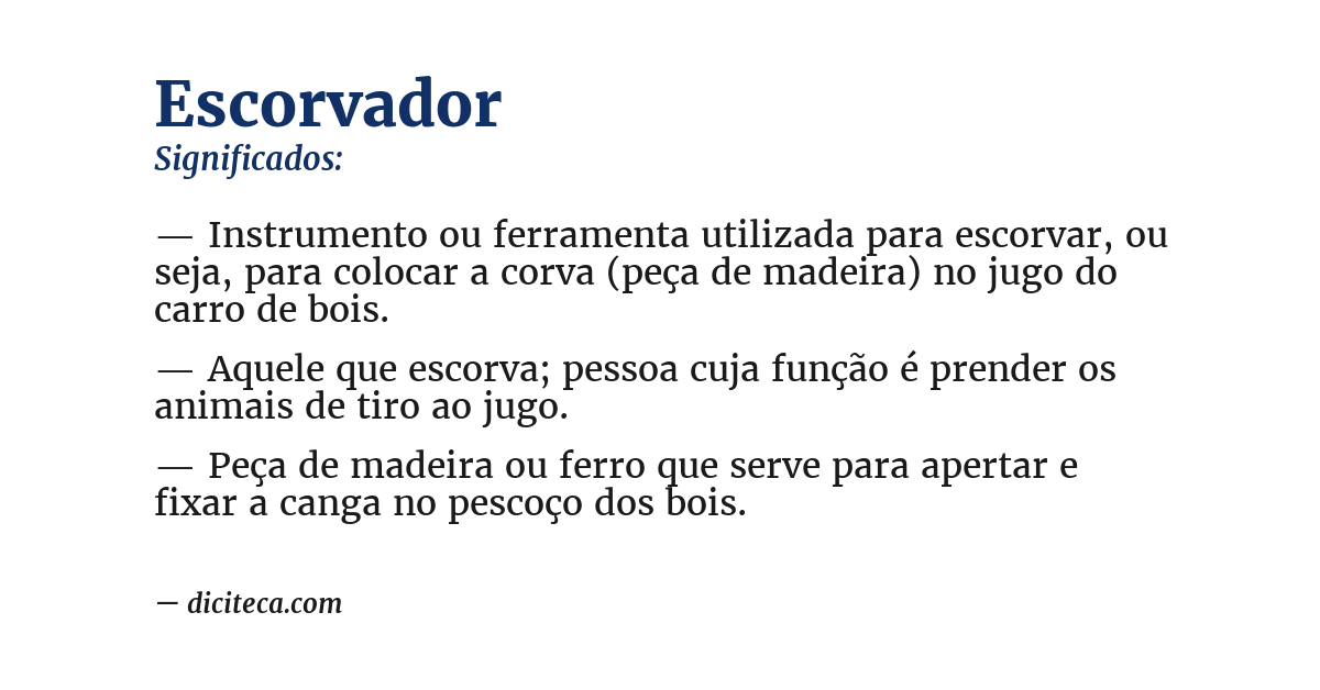 Significado de escorvador