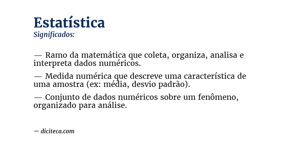Significado de estatística