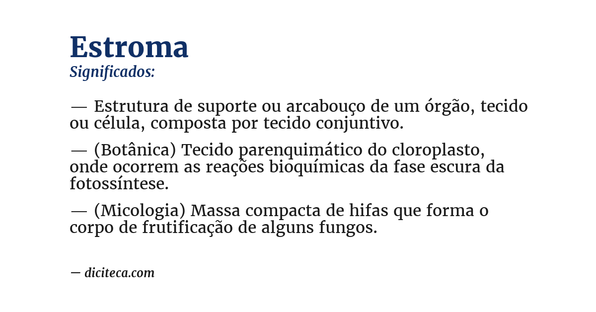 Significado de estroma