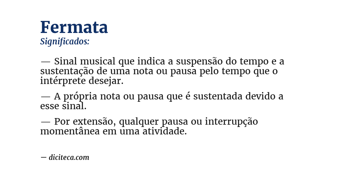 Significado de fermata