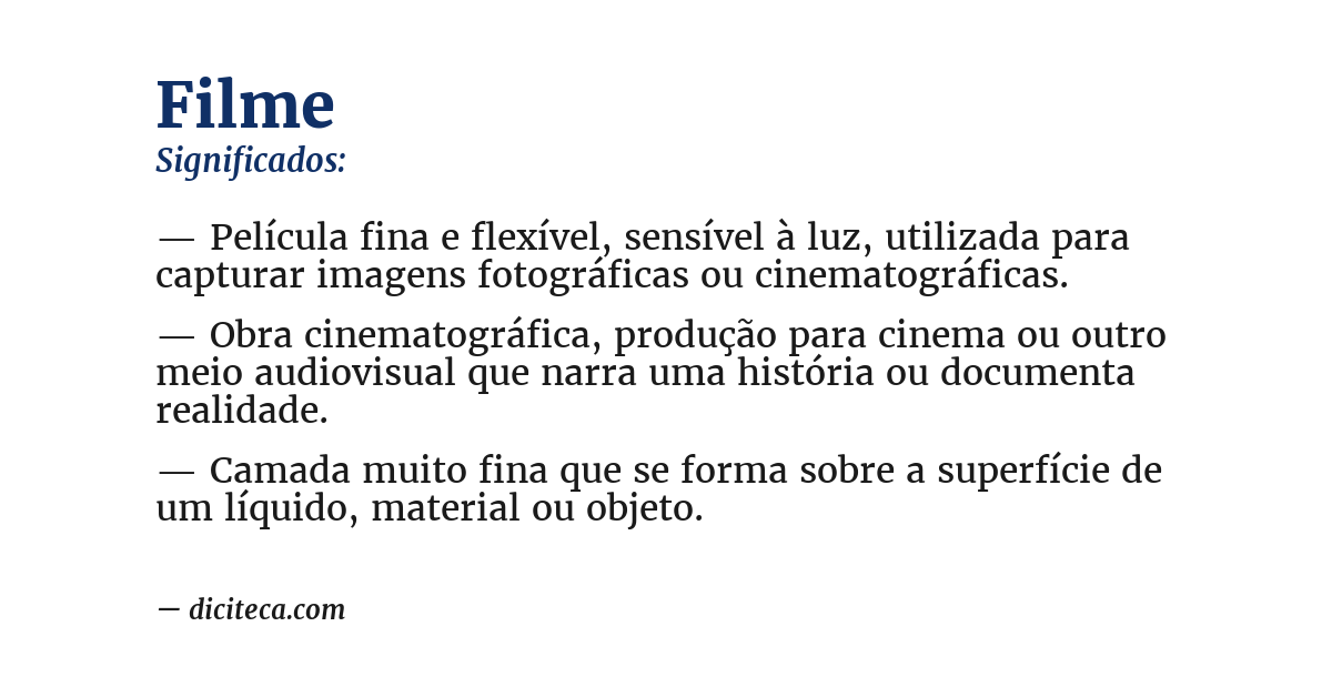 Significado de filme