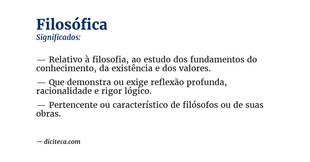Significado de filosófica