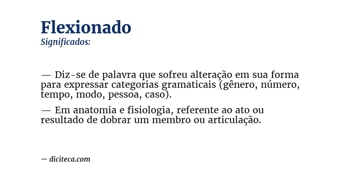 Significado de flexionado