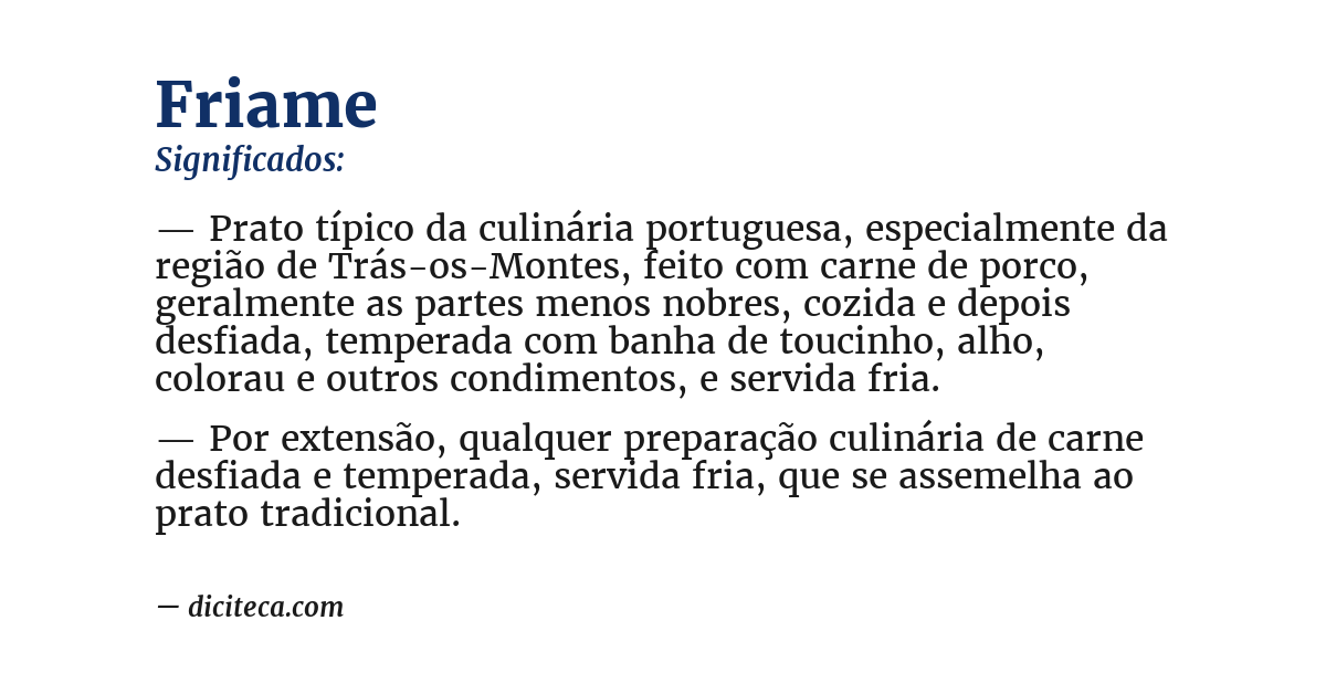 Significado de friame