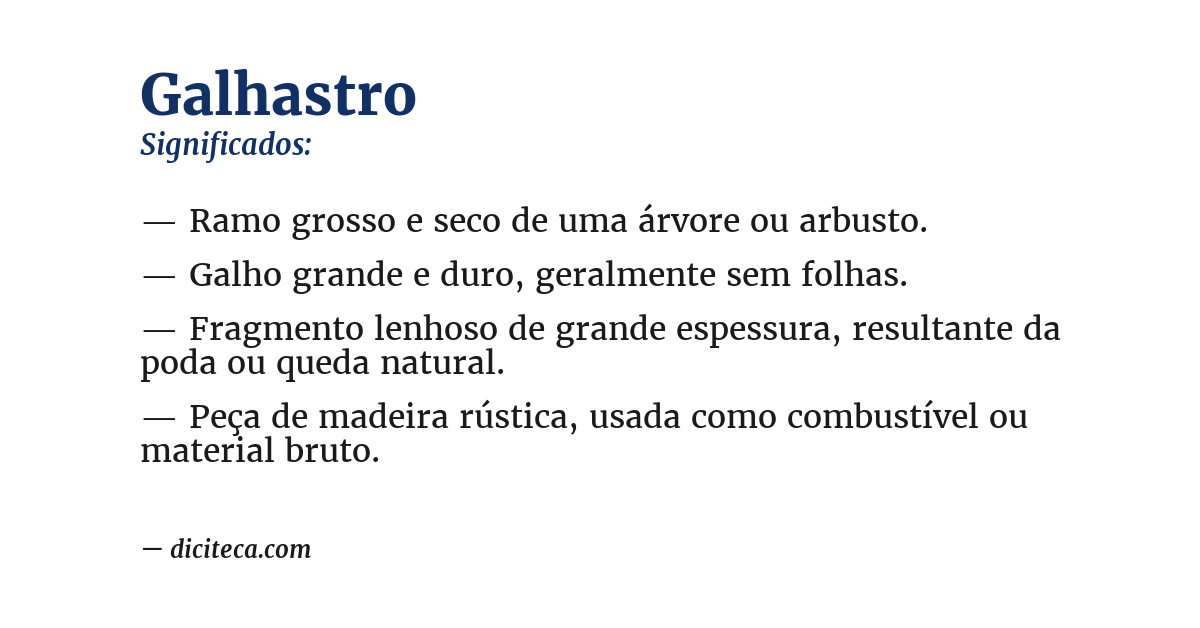 Significado de galhastro