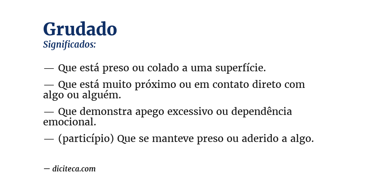 Significado de grudado