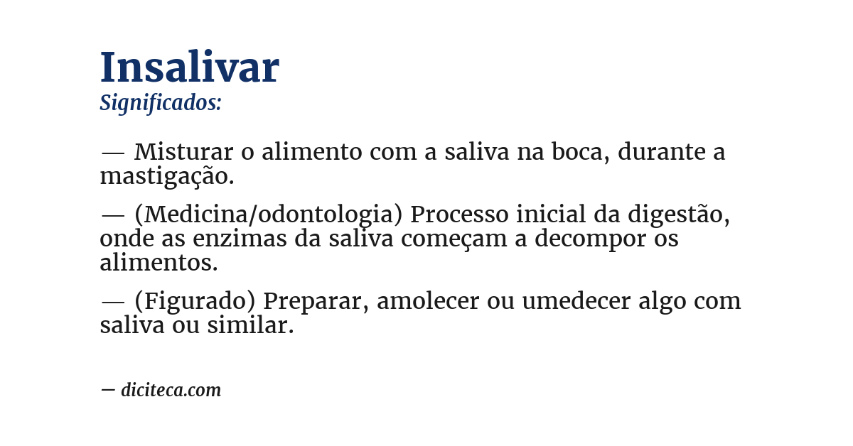 Significado de insalivar