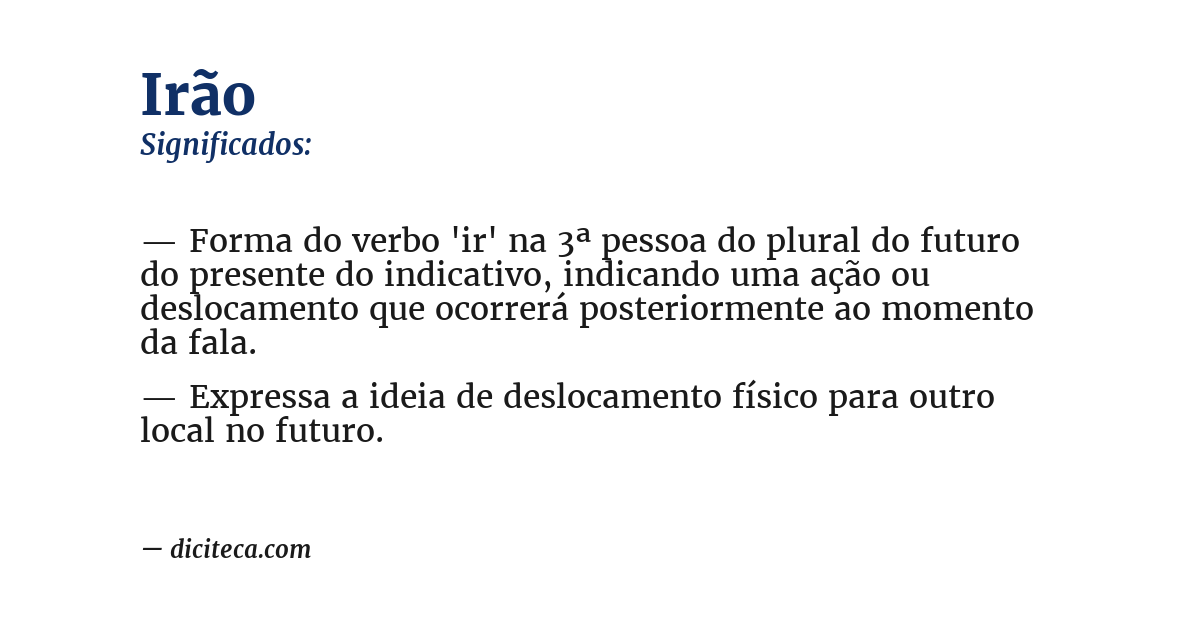 Significado de irão