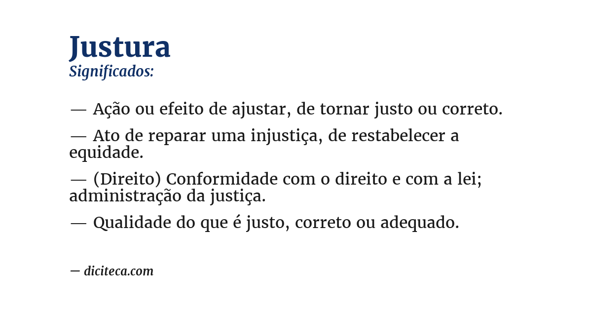 Significado de justura