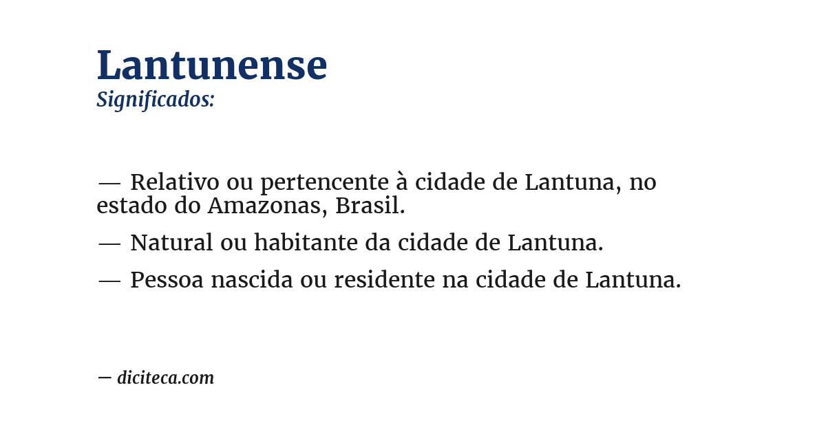 Significado de lantunense