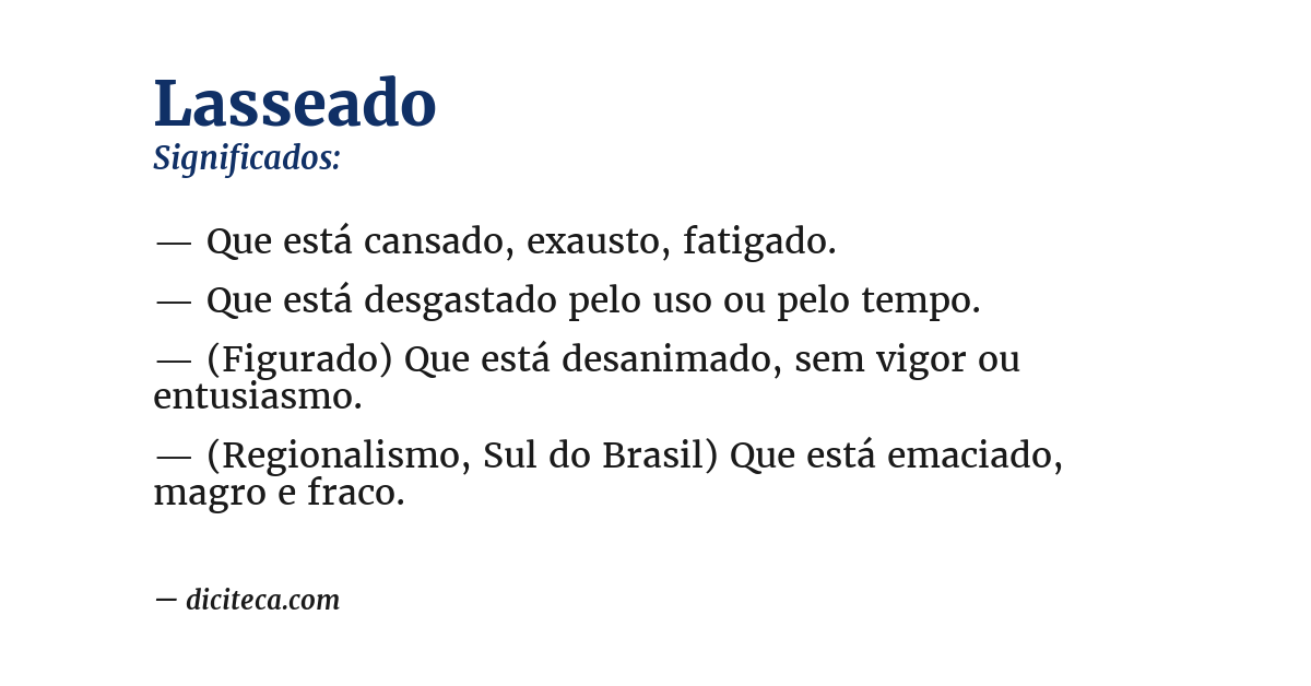 Significado de lasseado