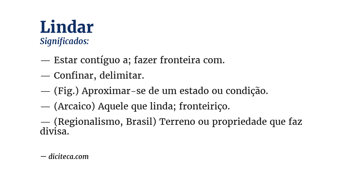 Significado de lindar