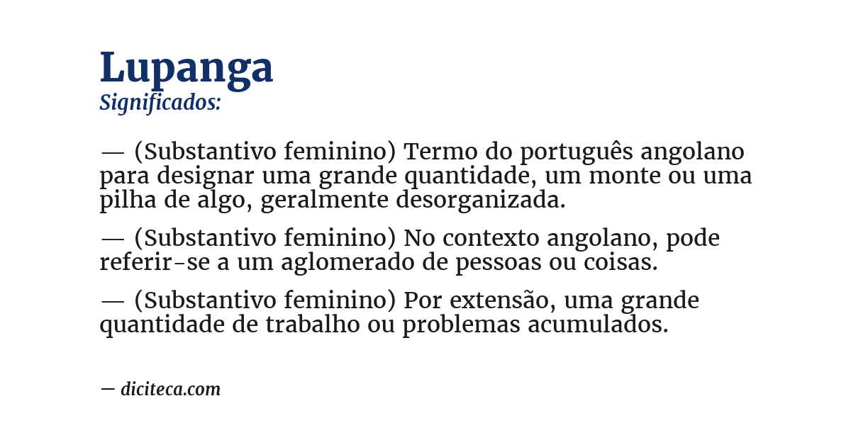 Significado de lupanga