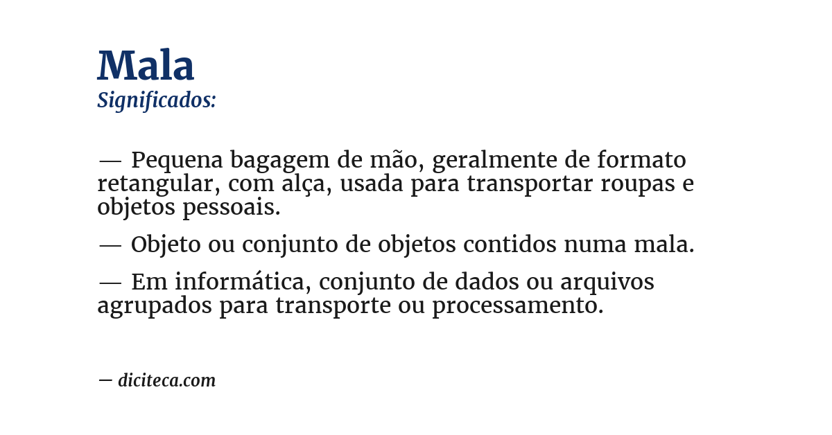 Significado de mala