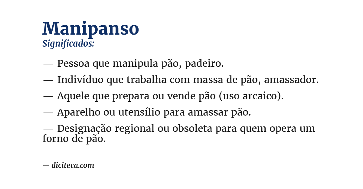 Significado de manipanso