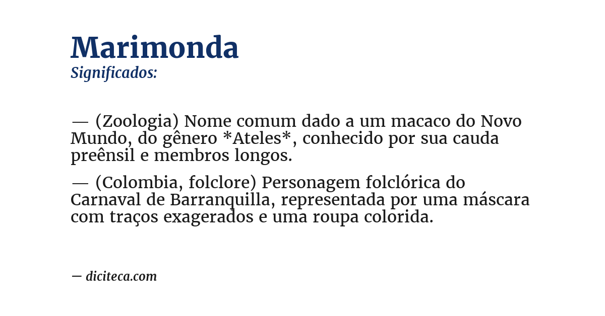 Significado de marimonda
