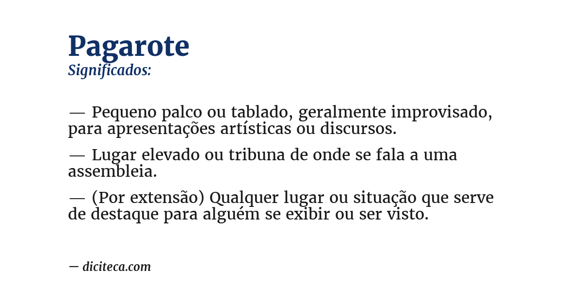 Significado de pagarote