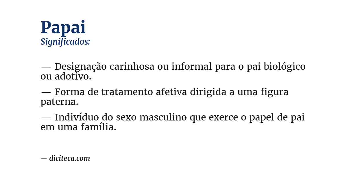 Significado de papai