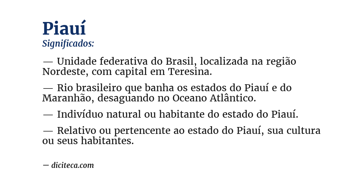 Significado de piauí