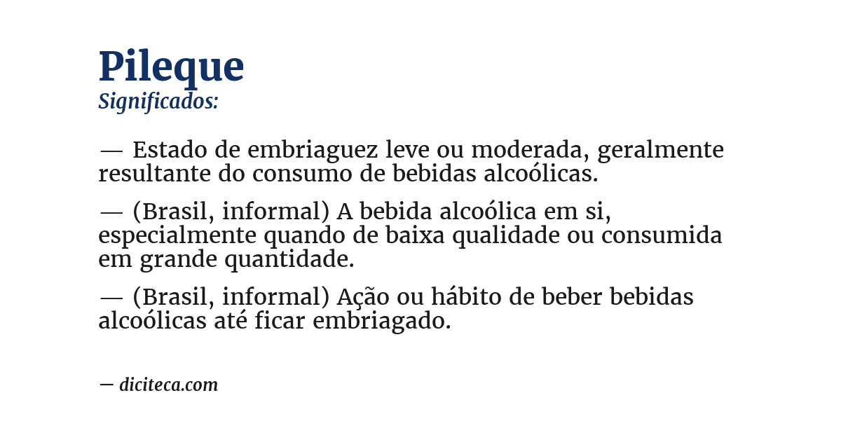 Significado de pileque