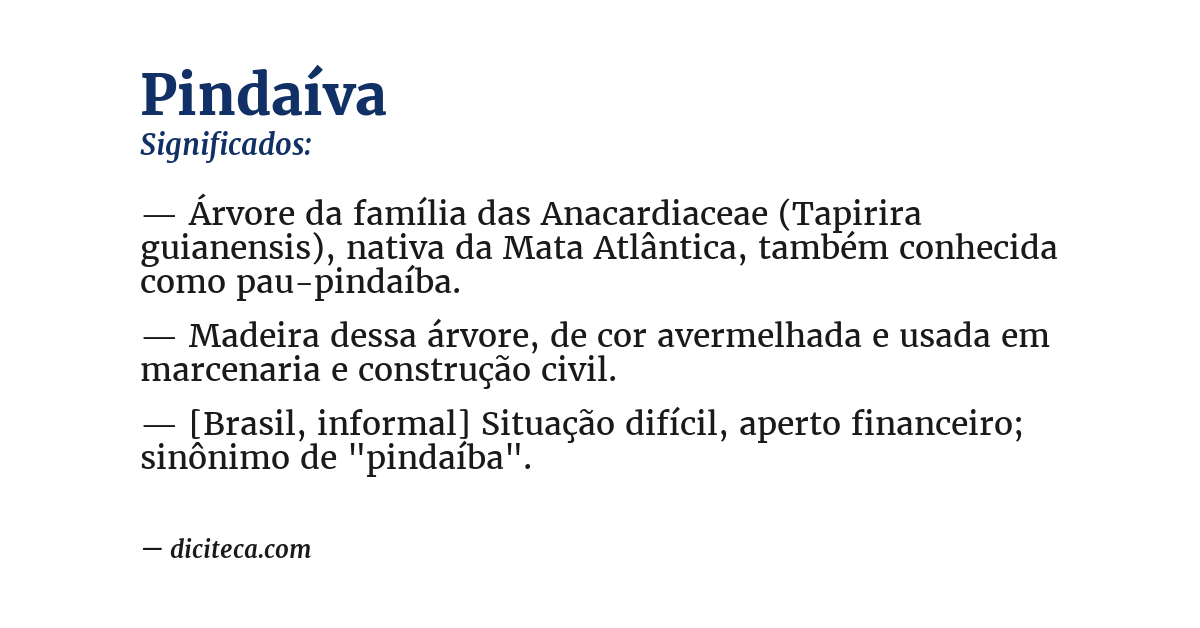 Significado de pindaíva