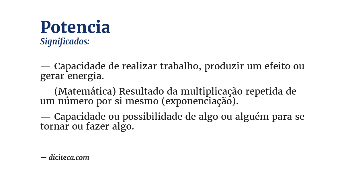 Significado de potencia