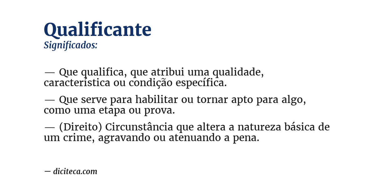 Significado de qualificante