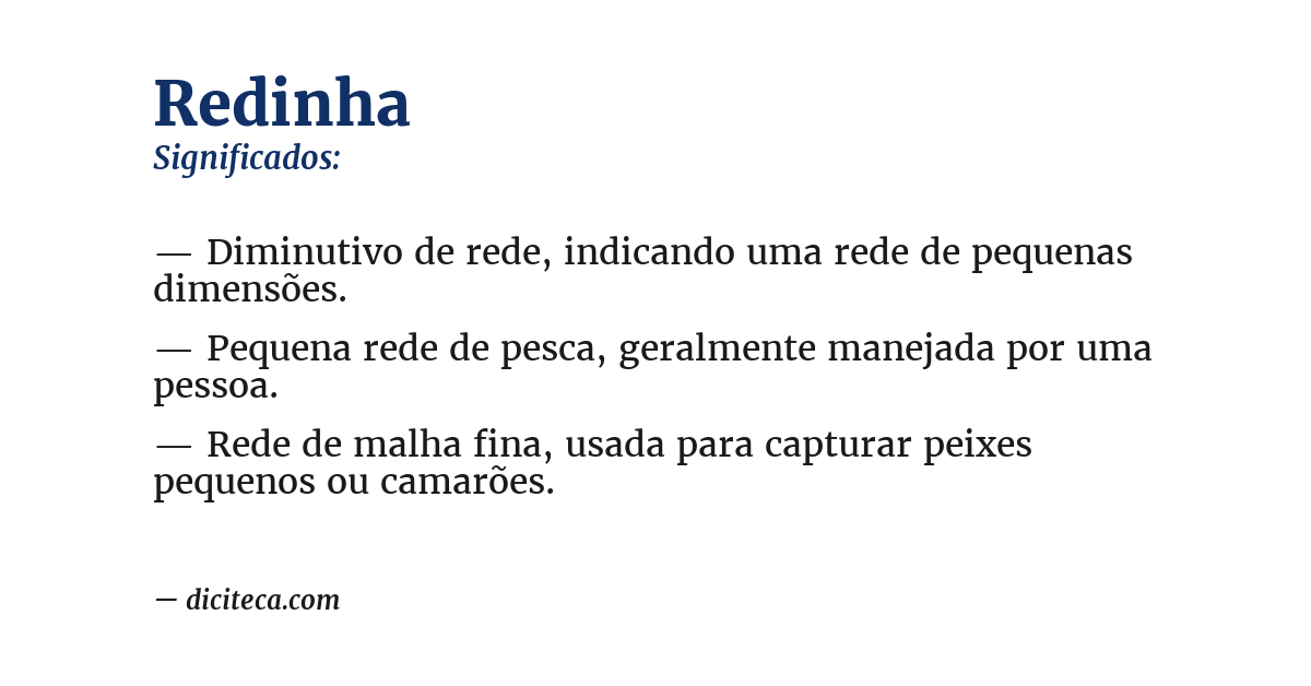 Significado de redinha